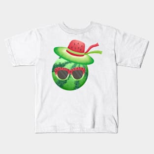 Watermelon with A Beautiful Hat Kids T-Shirt